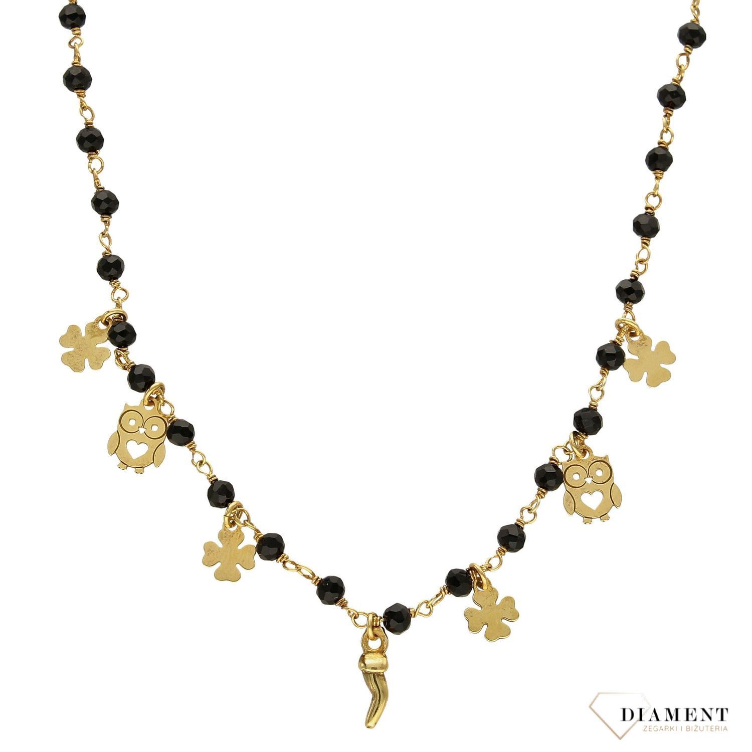 Naszyjnik srebrny pozłacany koraliki Dall'Acqua C RM KOR OWL..jpg